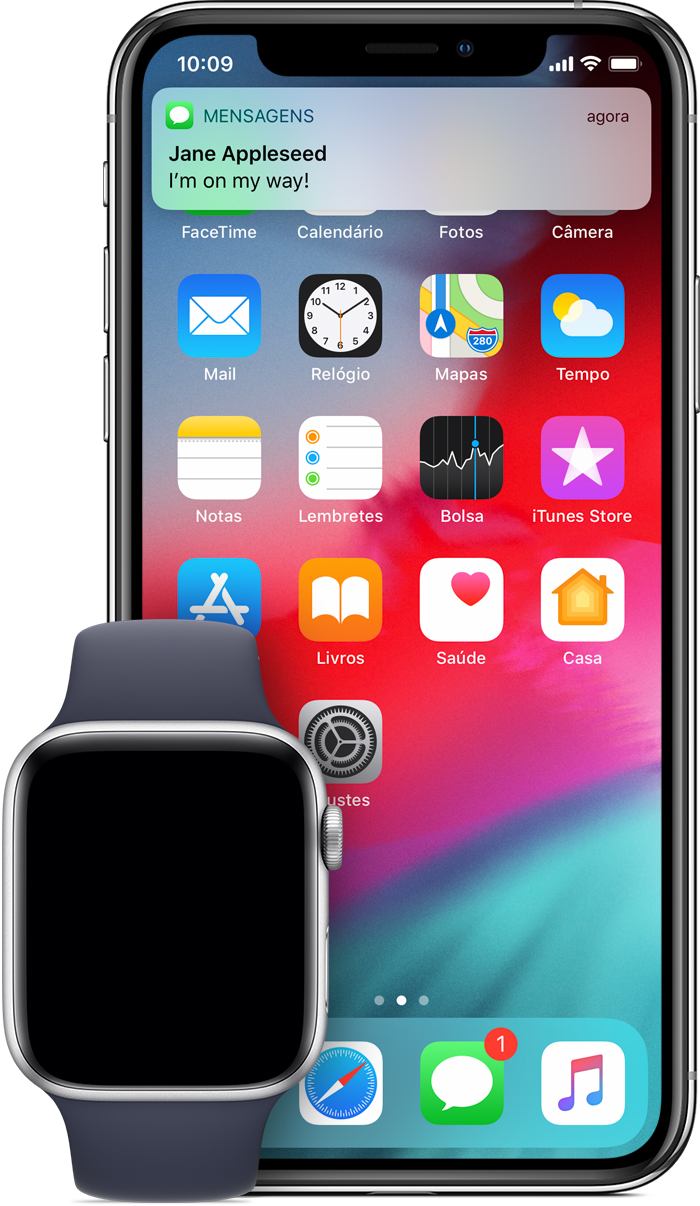 nao estou recebendo notificações no apple watch