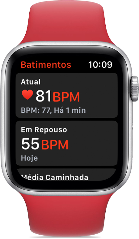Monitorar a frequência cardíaca com o Apple Watch - Suporte da Apple (BR)