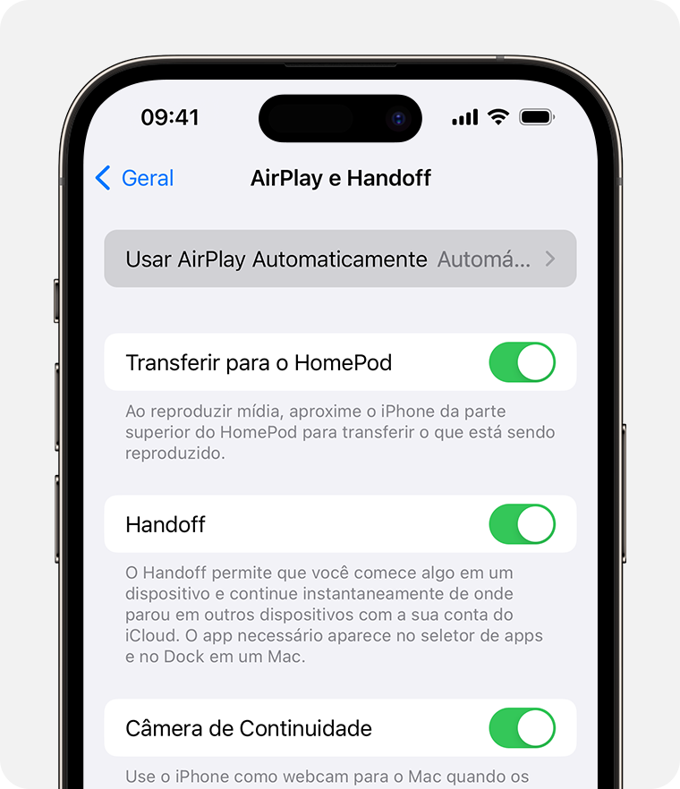 Usar o AirPlay para reproduzir vídeos ou espelhar a tela do iPhone