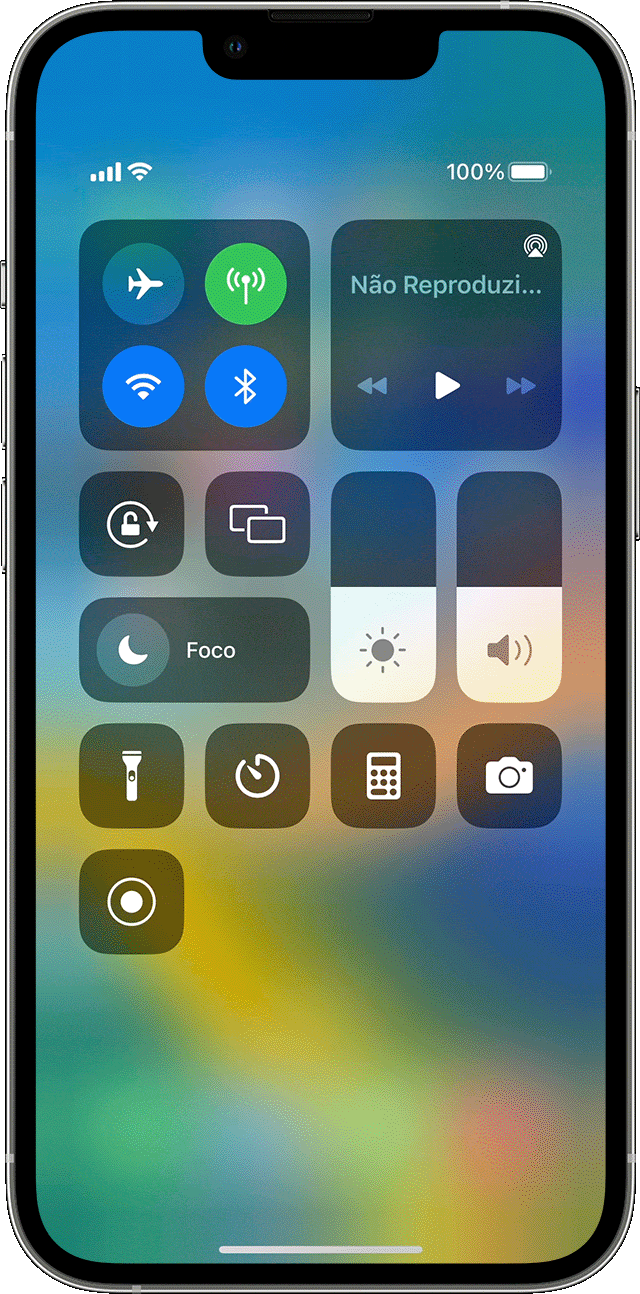 iPhone mostrando como gravar a tela