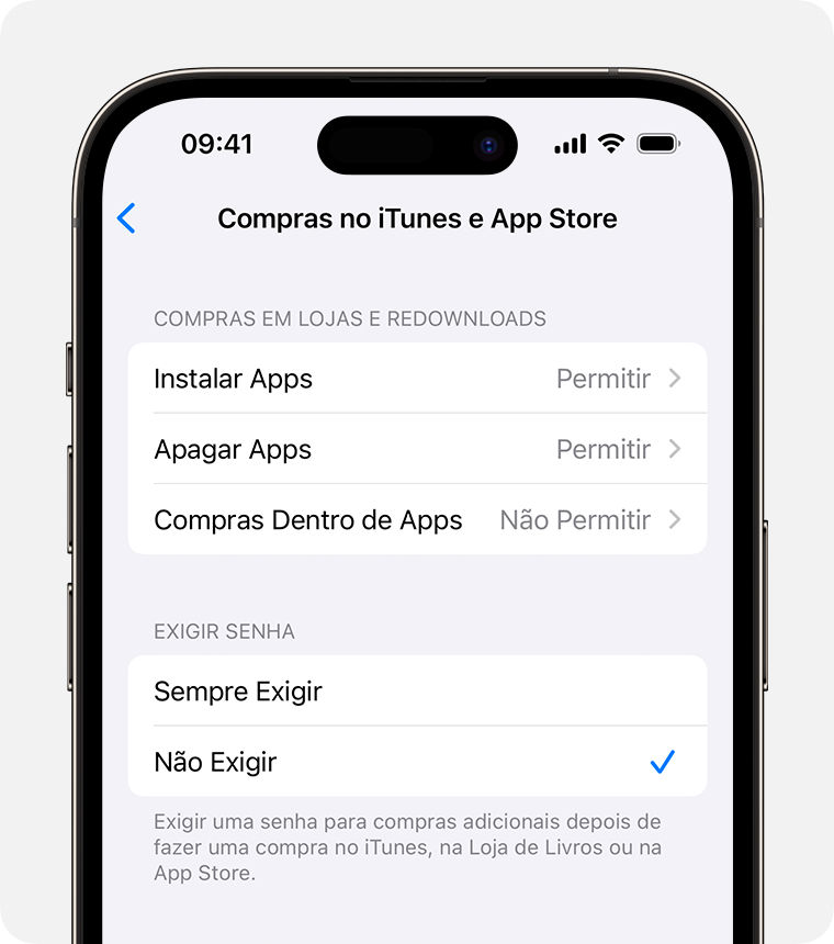 Usar os controles parentais no iPhone, iPad e iPod touch de seu