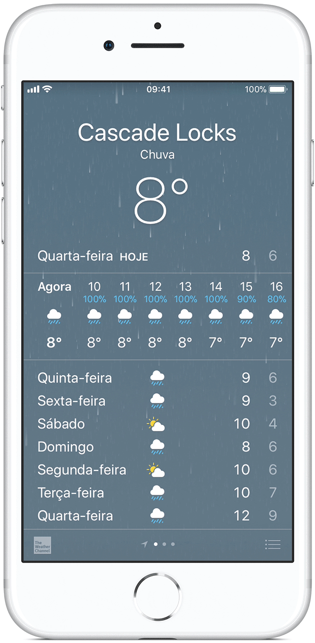 Sobre o app Tempo e os ícones de tempo no iPhone e iPod touch Suporte