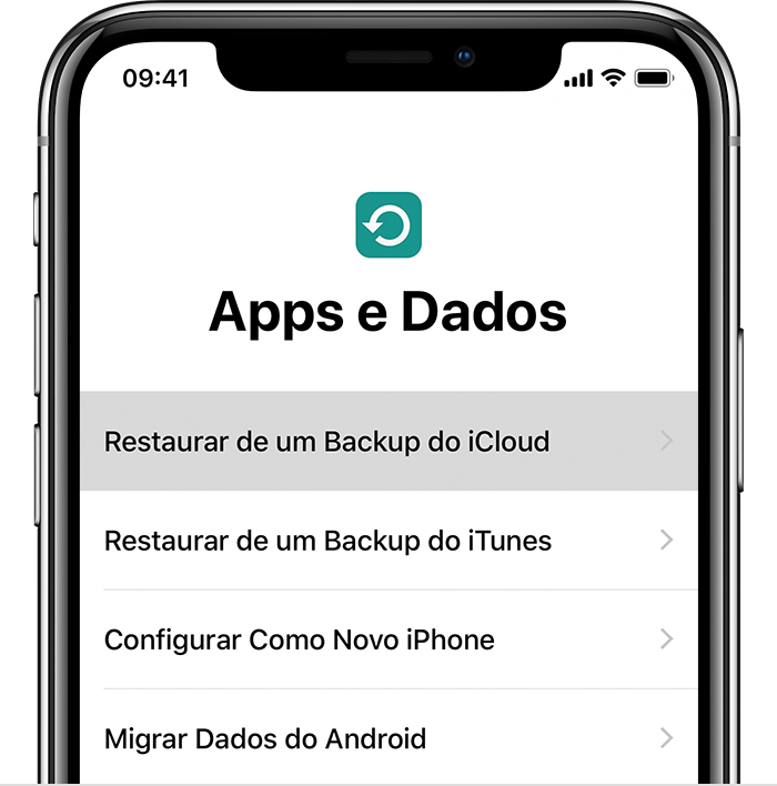 conectar iphone a icloud backup restore to ipad