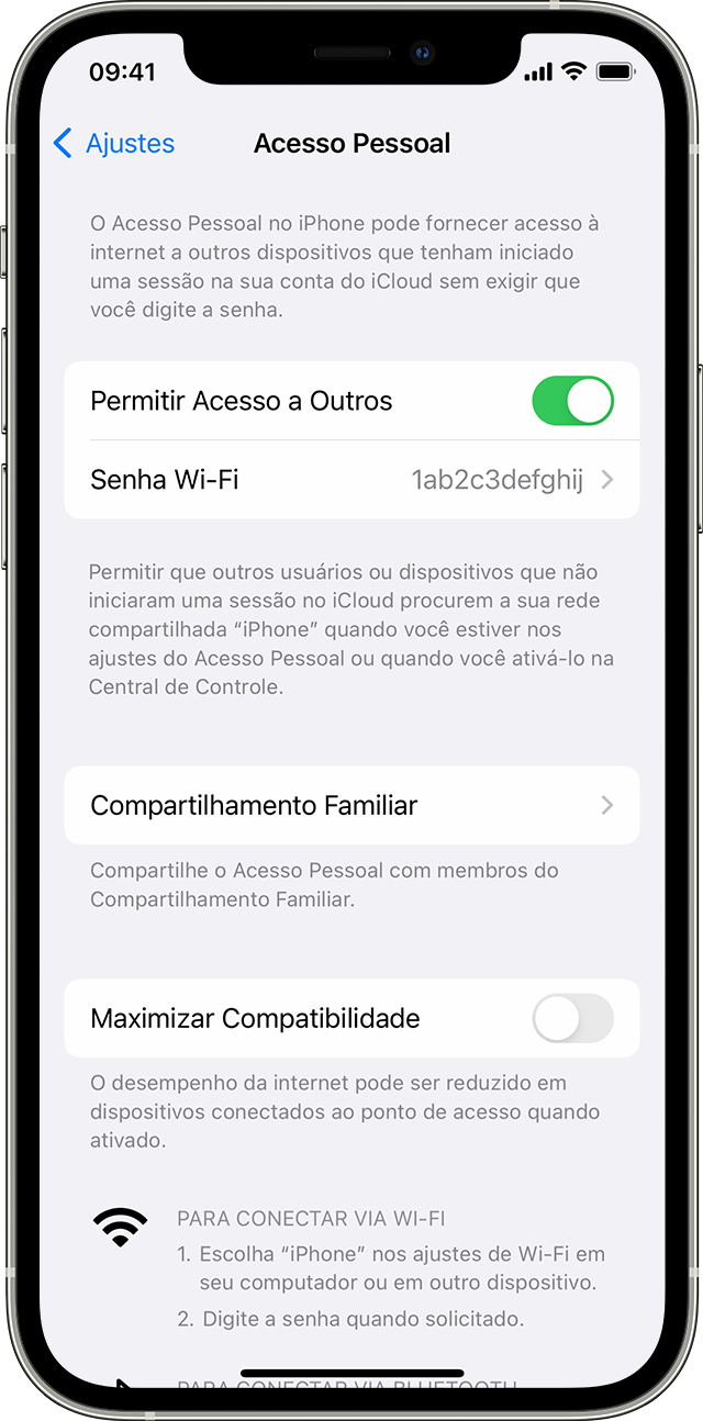 Como configurar um Acesso Pessoal no iPhone ou iPad - Suporte da Apple (BR)