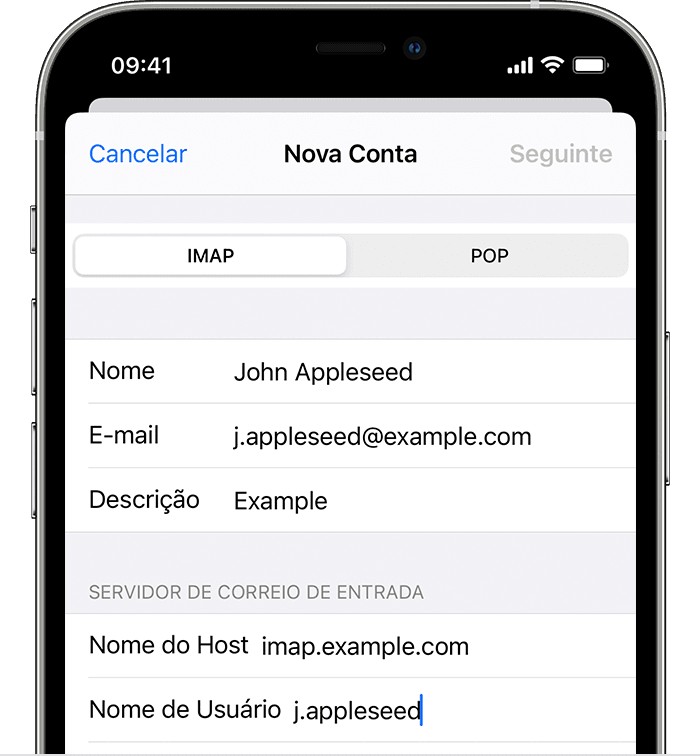 Adicionar uma conta de e-mail ao iPhone, iPad ou iPod touch - Suporte da  Apple (BR)