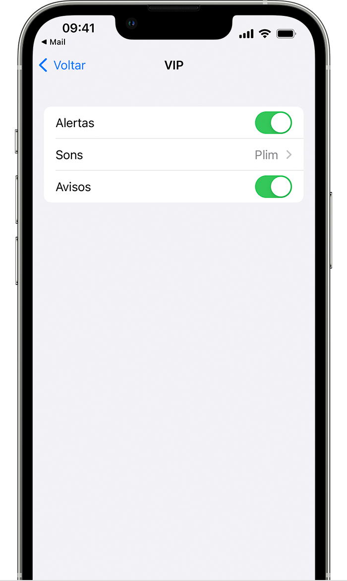 Como ajustar as preferências de alerta para e-mails VIP no iOS 15