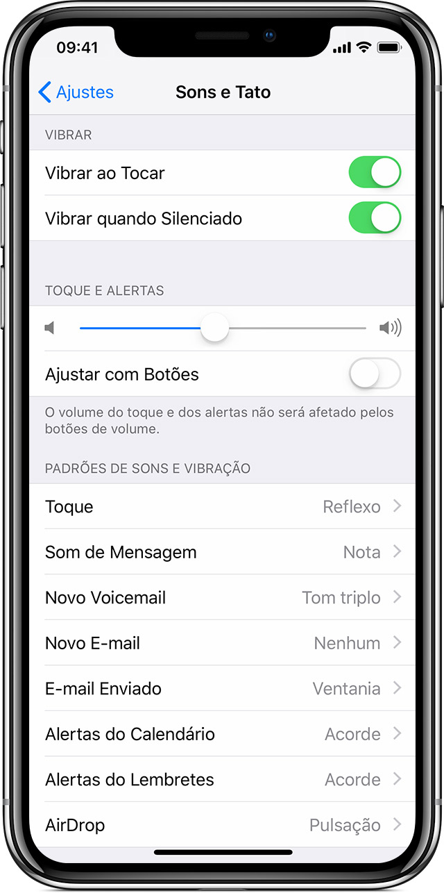 Como colocar o iPhone no modo vibrar, de toque ou