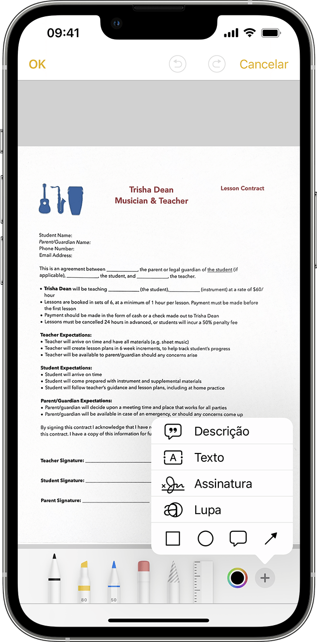 Como digitalizar documentos no iPhone ou iPad - Suporte Apple (PT)