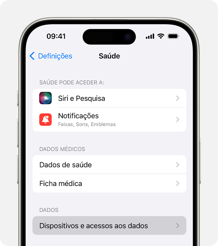 Ativar ou desativar o acesso da Siri aos dados da app Saúde Suporte