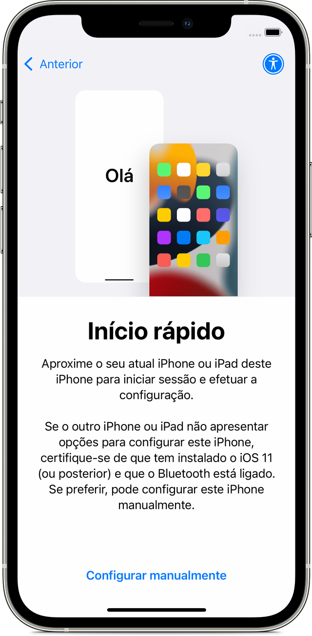 Utilizar O Início Rápido Para Transferir Dados Para Um Novo IPhone ...