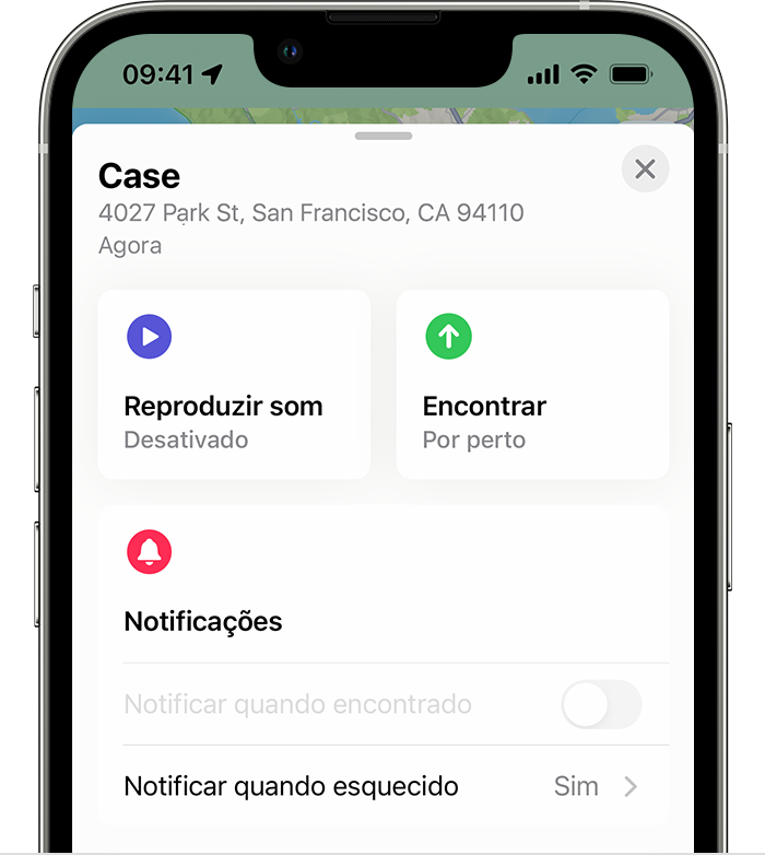 Na app Encontrar, pode tocar em Reproduzir som para ajudar a encontrar os AirPods