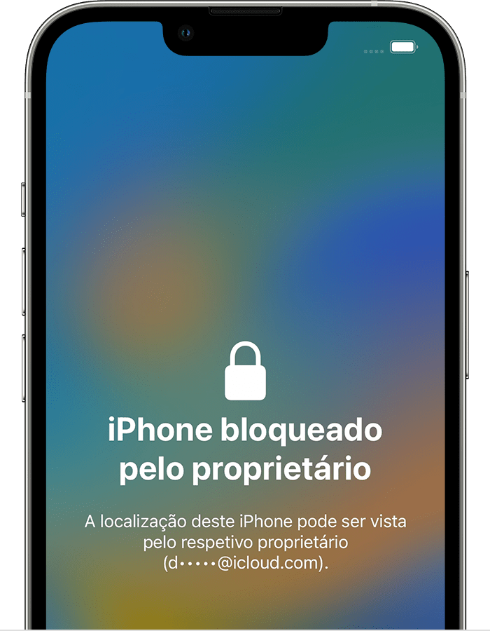 Ecrã de bloqueio de ativação no iPhone