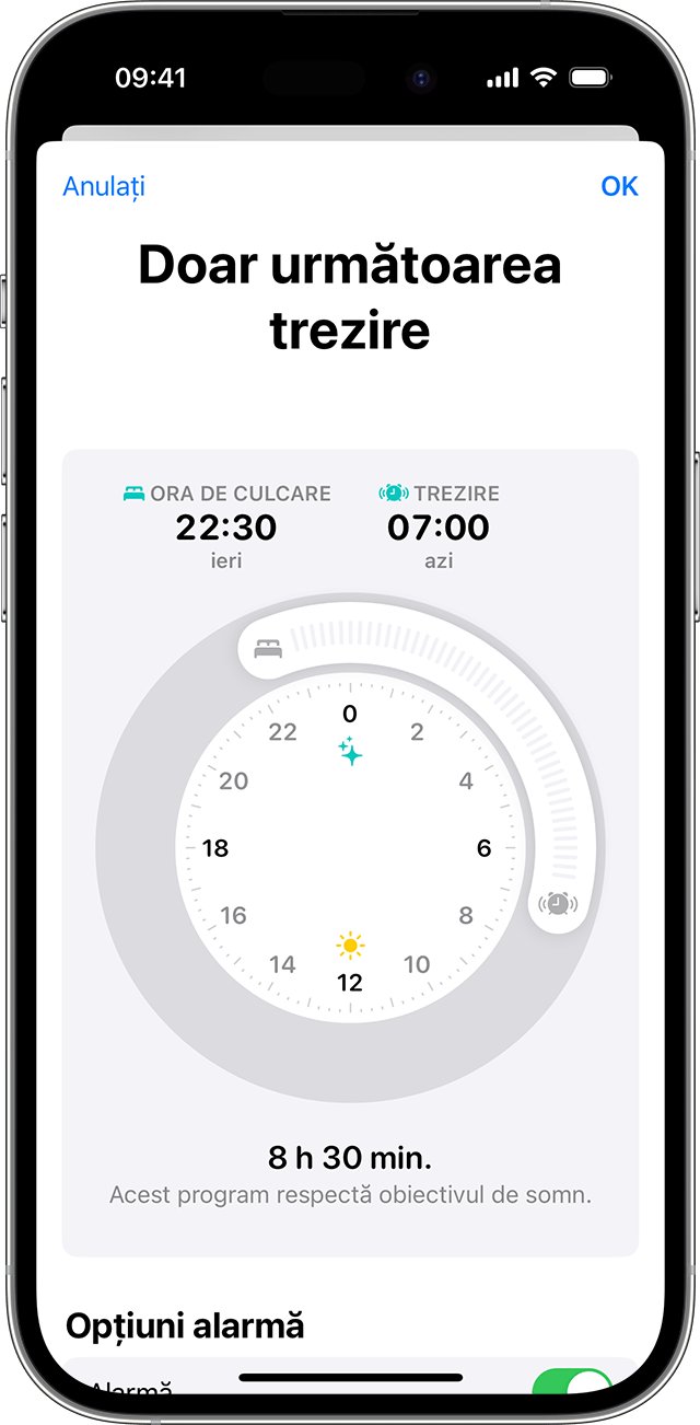 Un ecran de iPhone care afișează opțiunile de editare a opțiunii Doar următoarea trezire