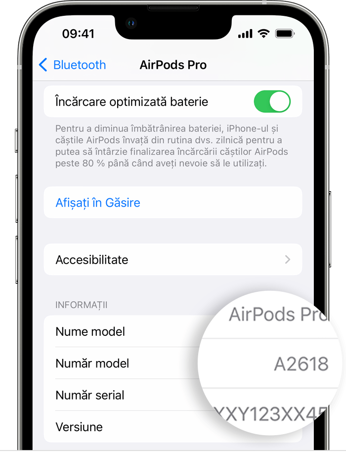 Identificarea căștilor AirPods - Apple Support (RO)