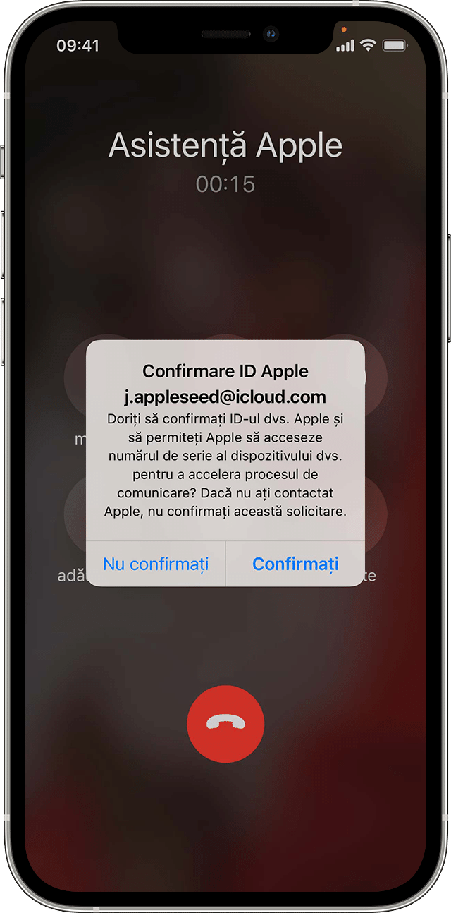 Atinge notificarea pentru a‑ți confirma ID‑ul Apple