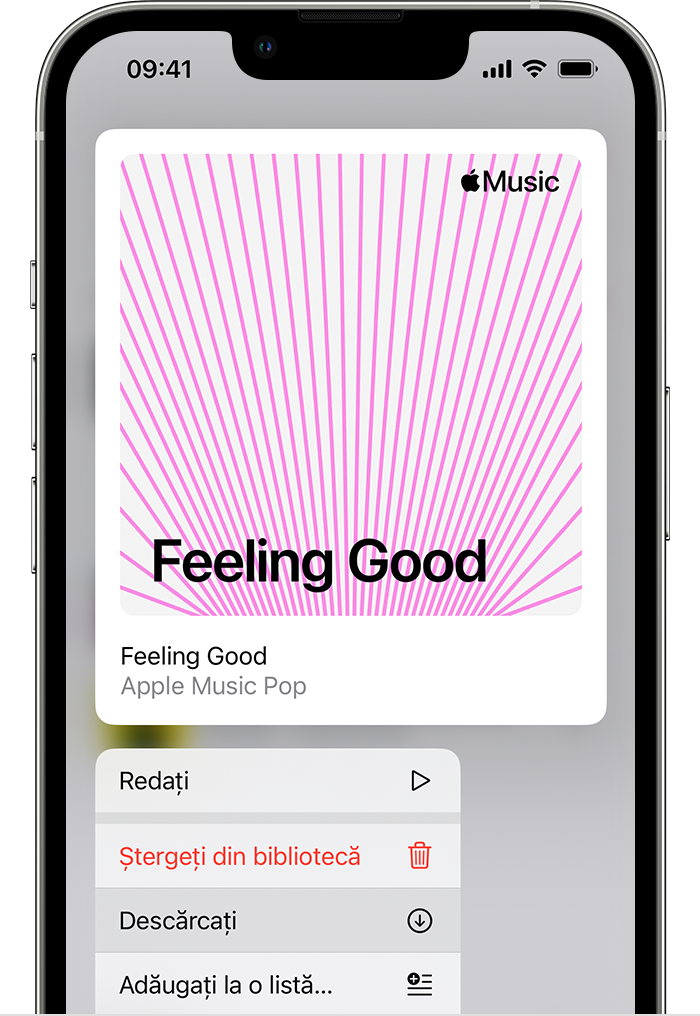 Adăugarea și descărcarea melodiilor din Apple Music - Apple Support (RO)