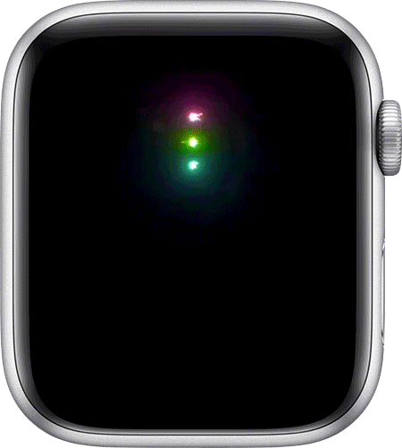Un gif animat al unui cadran Apple Watch care afișează „Ți-ai atins toate cele 3 obiective!” notificare
