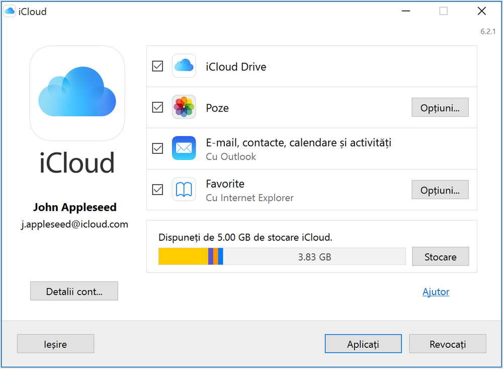 Configurarea și Folosirea Icloud Pentru Windows Apple Support