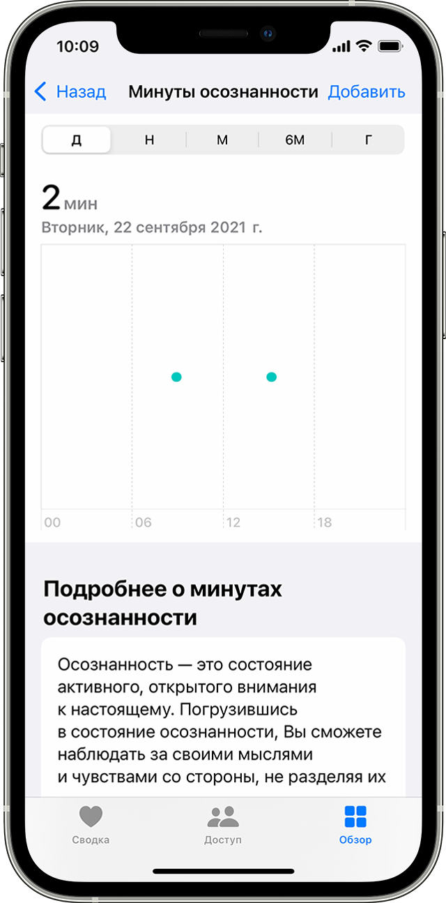 Минуты осознанности iphone что это