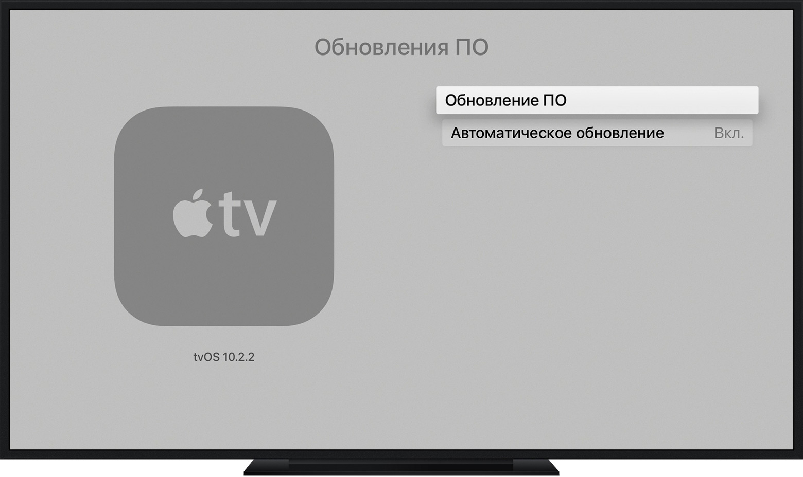 Последнее обновление apple tv