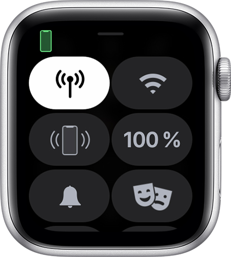 Приложение «Пункт управления» на часах Apple Watch.