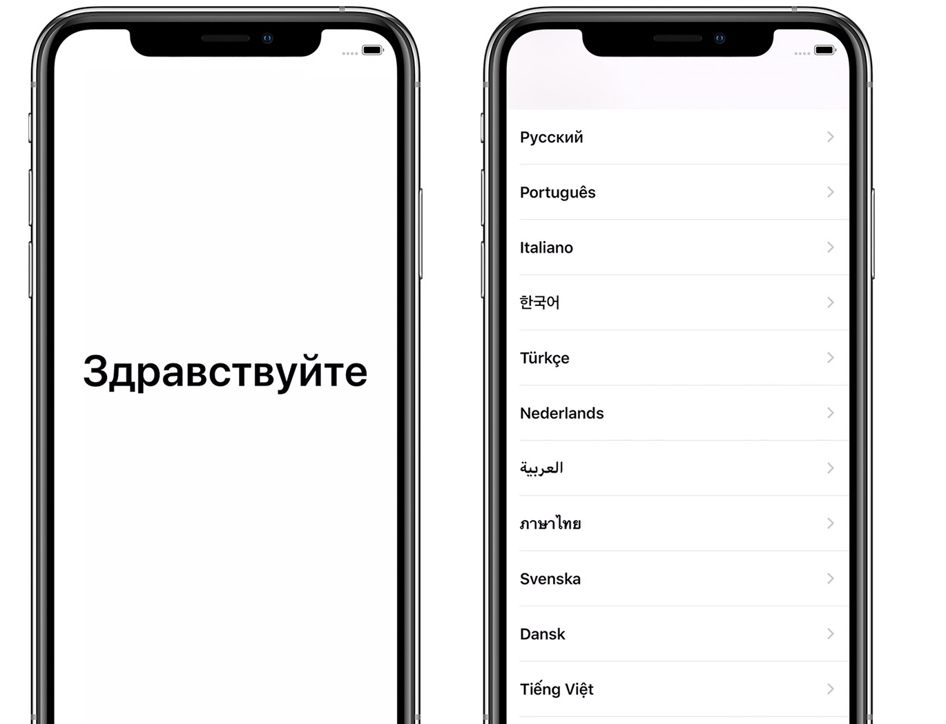 ios13 iphone xs setup hello select country region Домострой