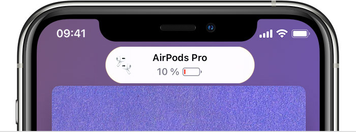 ios14 iphone11 pro airpods low battery notification