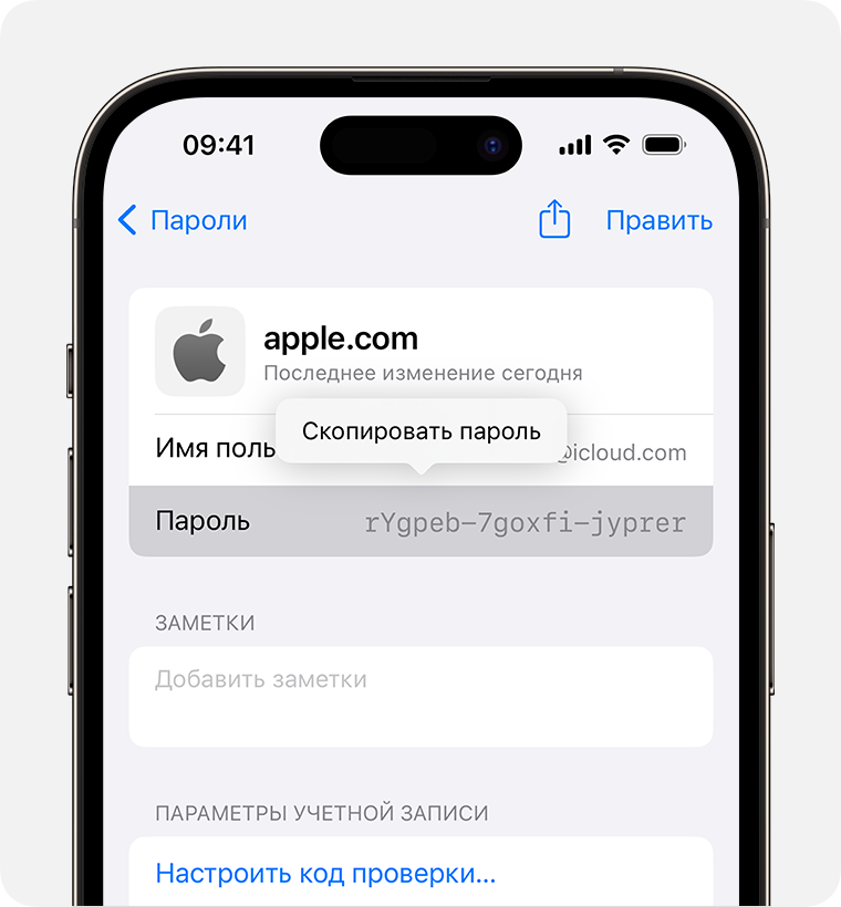 Поиск сохраненных паролей и ключей входа на iPhone - Служба поддержки Apple  (RU)