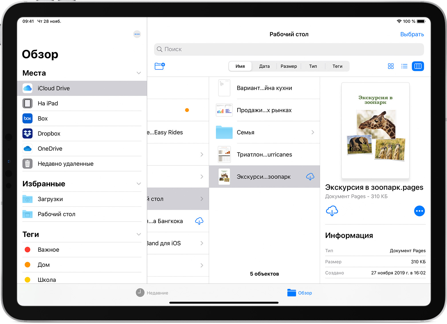 Управление файлами и папками — справка Acrobat для iOS