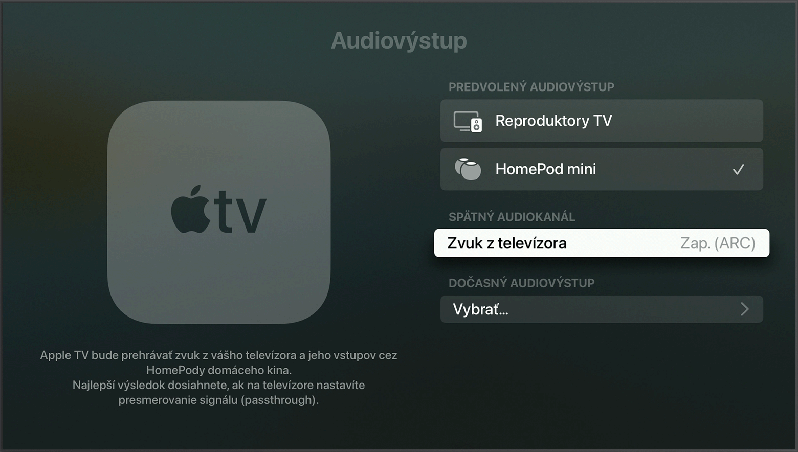 Používanie funkcie HDMI ARC alebo eARC so zariadením Apple TV 4K - Apple  Support (SK)