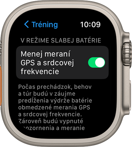 Používanie režimu slabej batérie na hodinkách Apple Watch - Apple Support  (SK)