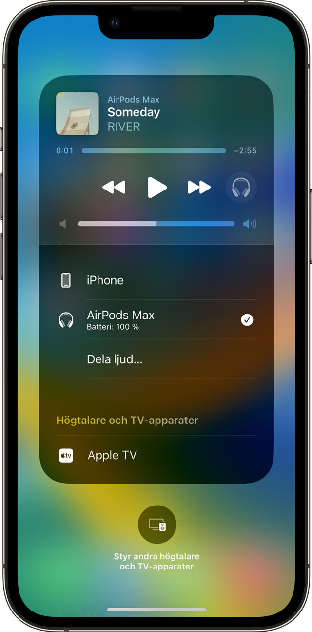 Ansluta och använda AirPods Max - Apple-support (SE)