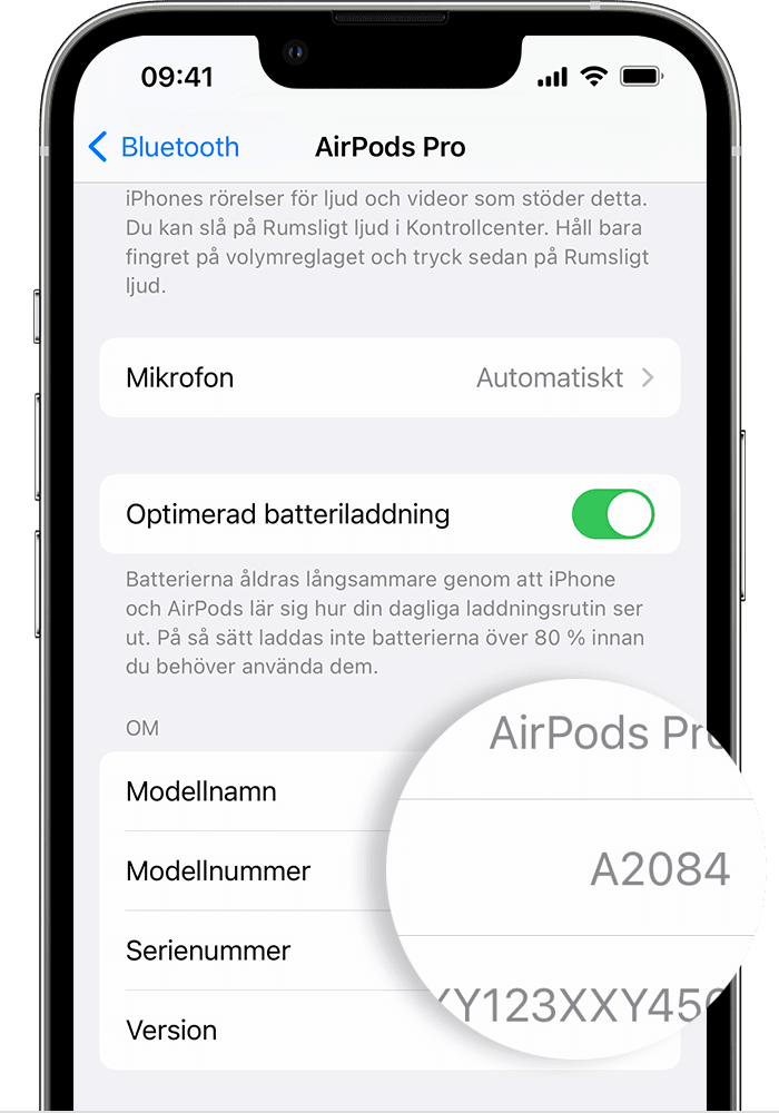 Identifiera dina AirPods - Apple-support (SE)