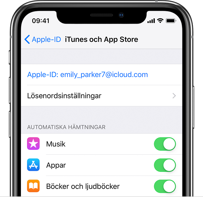 Använda ditt eget Apple-ID för Familjedelning - Apple-support