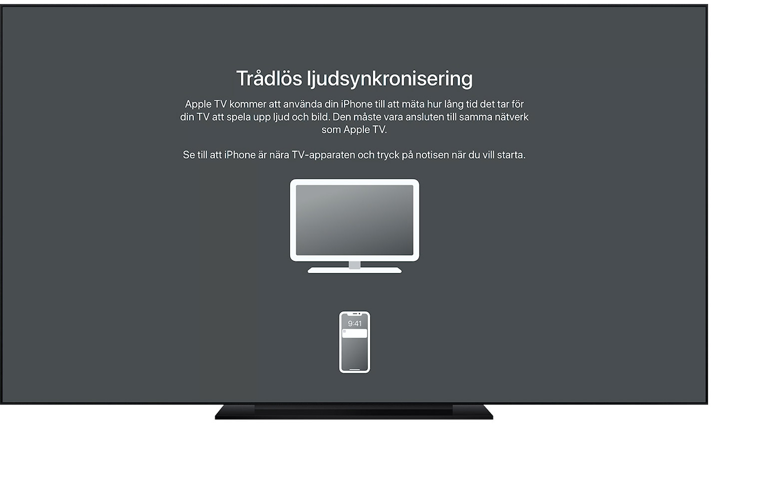 Ställa in trådlös ljudsynkronisering med Apple TV - Apple-support