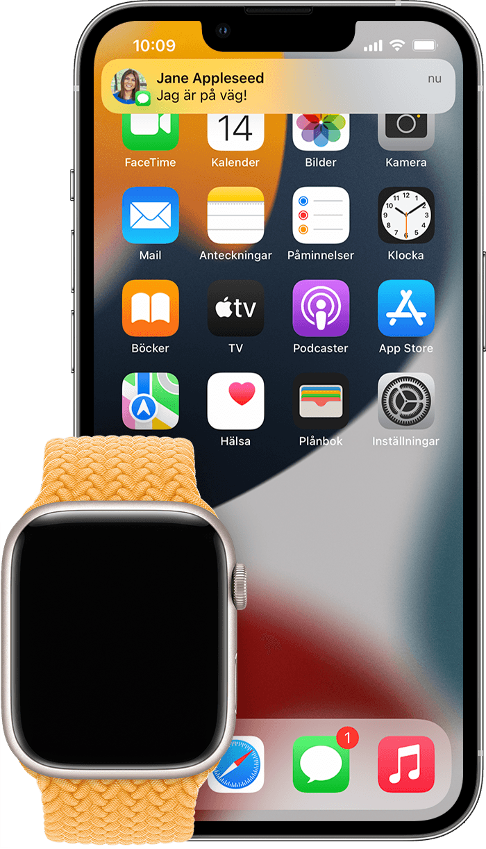iPhone med notiser som skickas till iPhone istället för Apple Watch