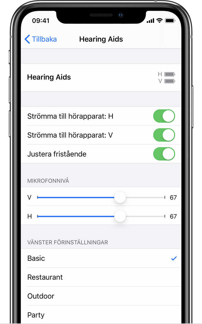 Använda Made for iPhone-märkta hörapparater - Apple-support (SE)