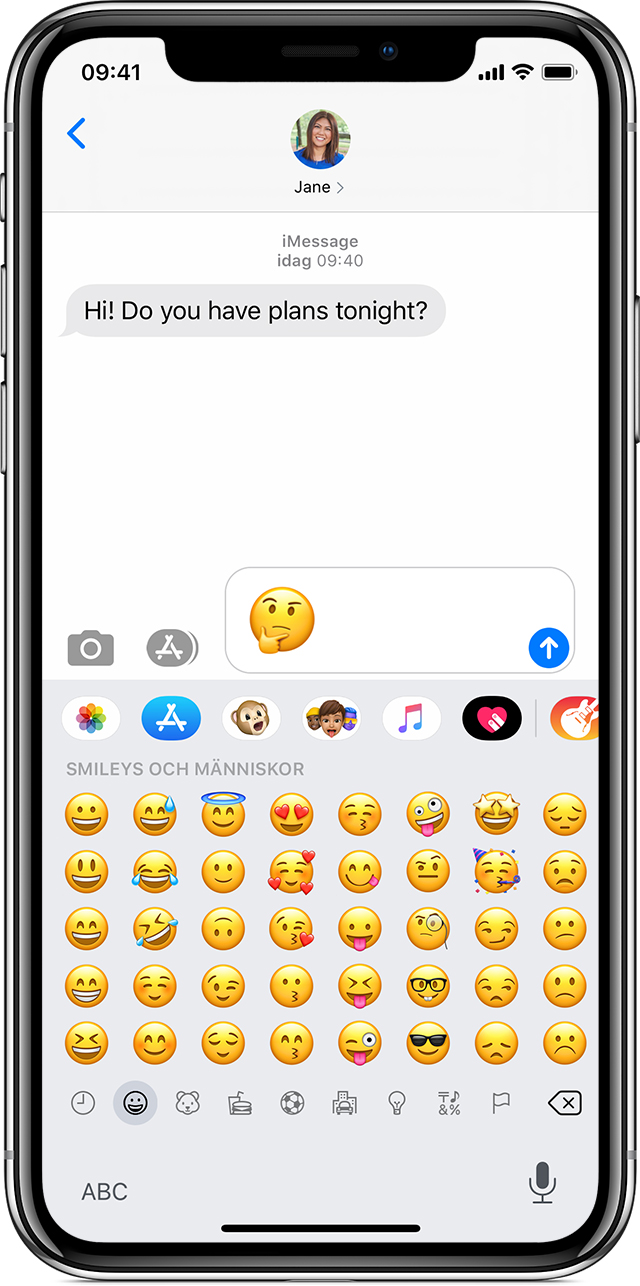 Använda emoji på din iPhone, iPad och iPod touch - Apple-support