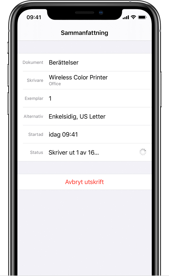 Skriva Ut Fran Iphone Ipad Eller Ipod Touch Med Hjalp Av Airprint
