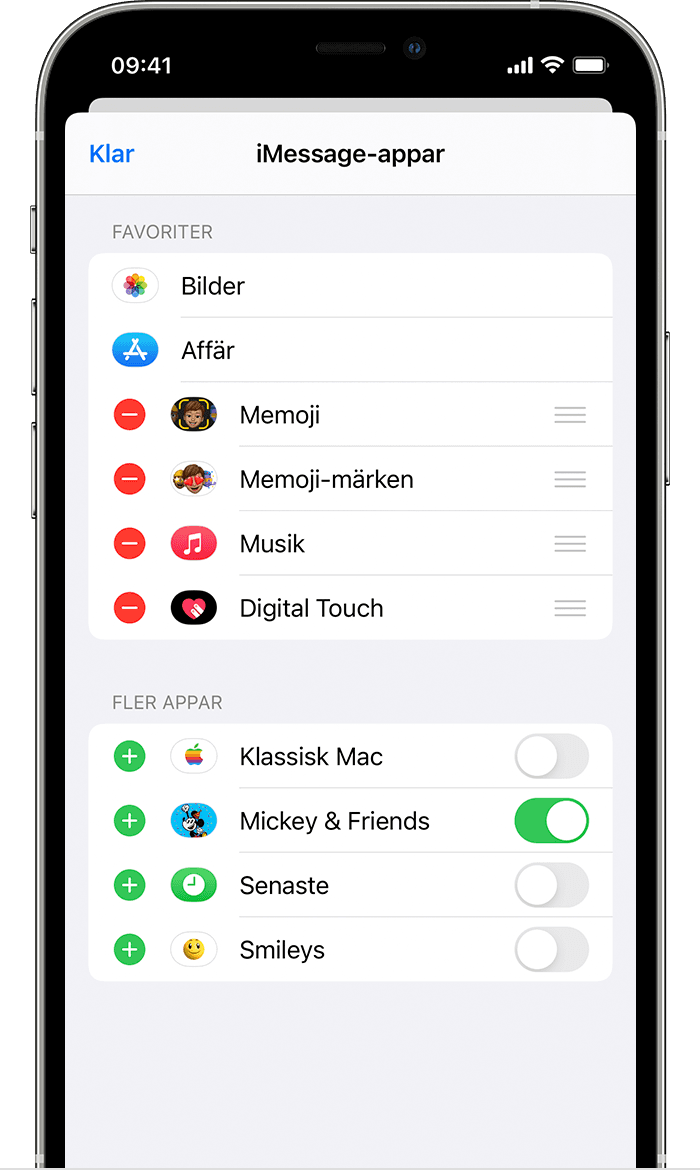 iPhone som visar hur du tar bort eller lägger till iMessage-appar