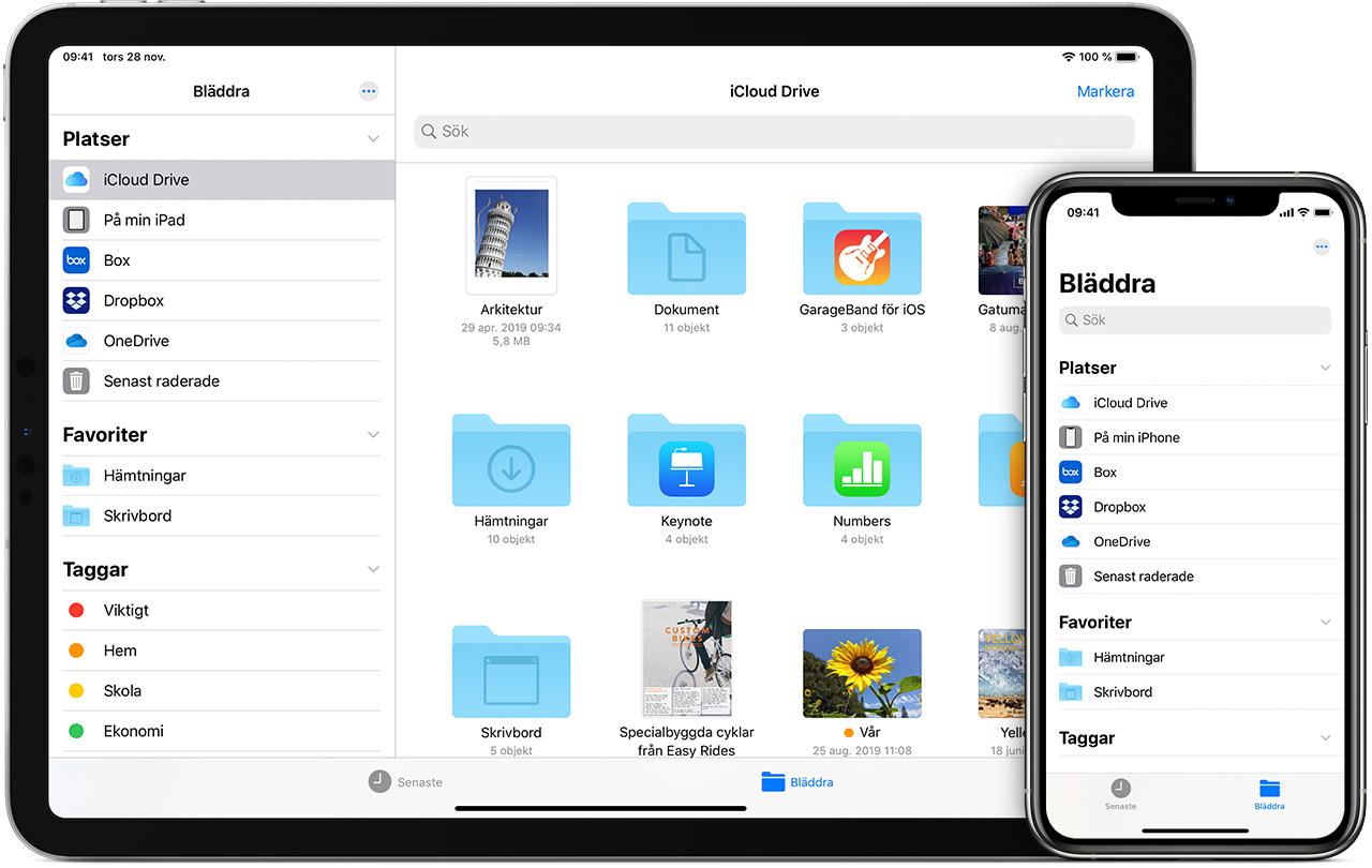 Använda appen Filer på iPhone, iPad eller iPod touch - Apple-support