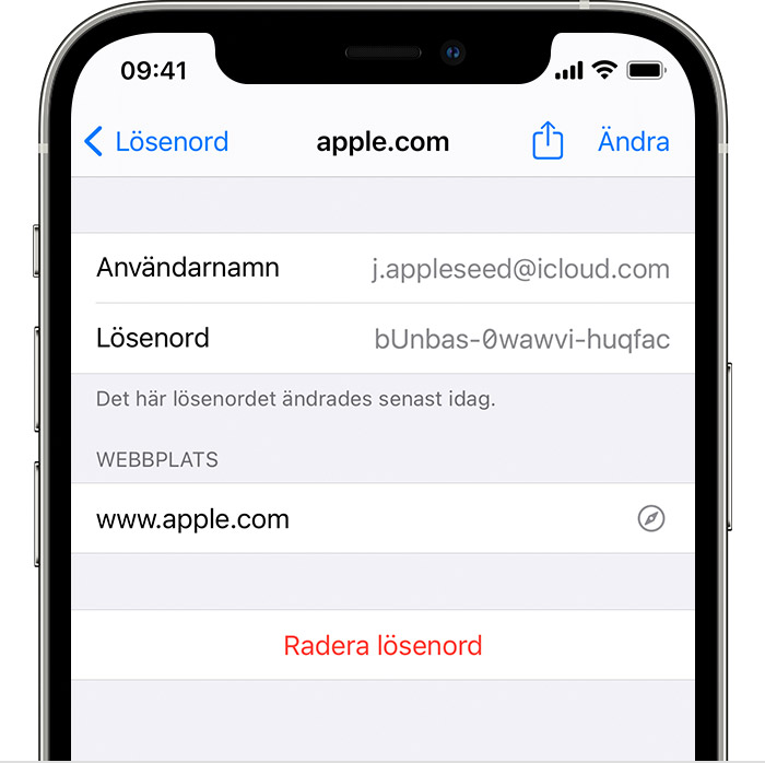S H r Hittar Du Sparade L senord P Din IPhone Apple support SE 