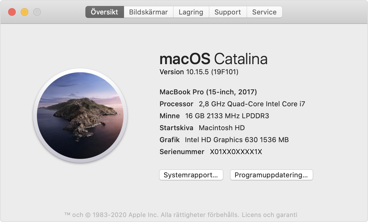 Ta reda på vilket macOS din Mac använder - Apple-support
