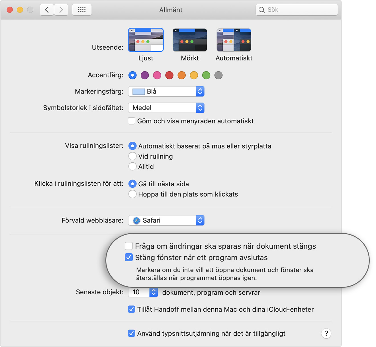 Förhindra att appar och fönster öppnas igen - Apple-support