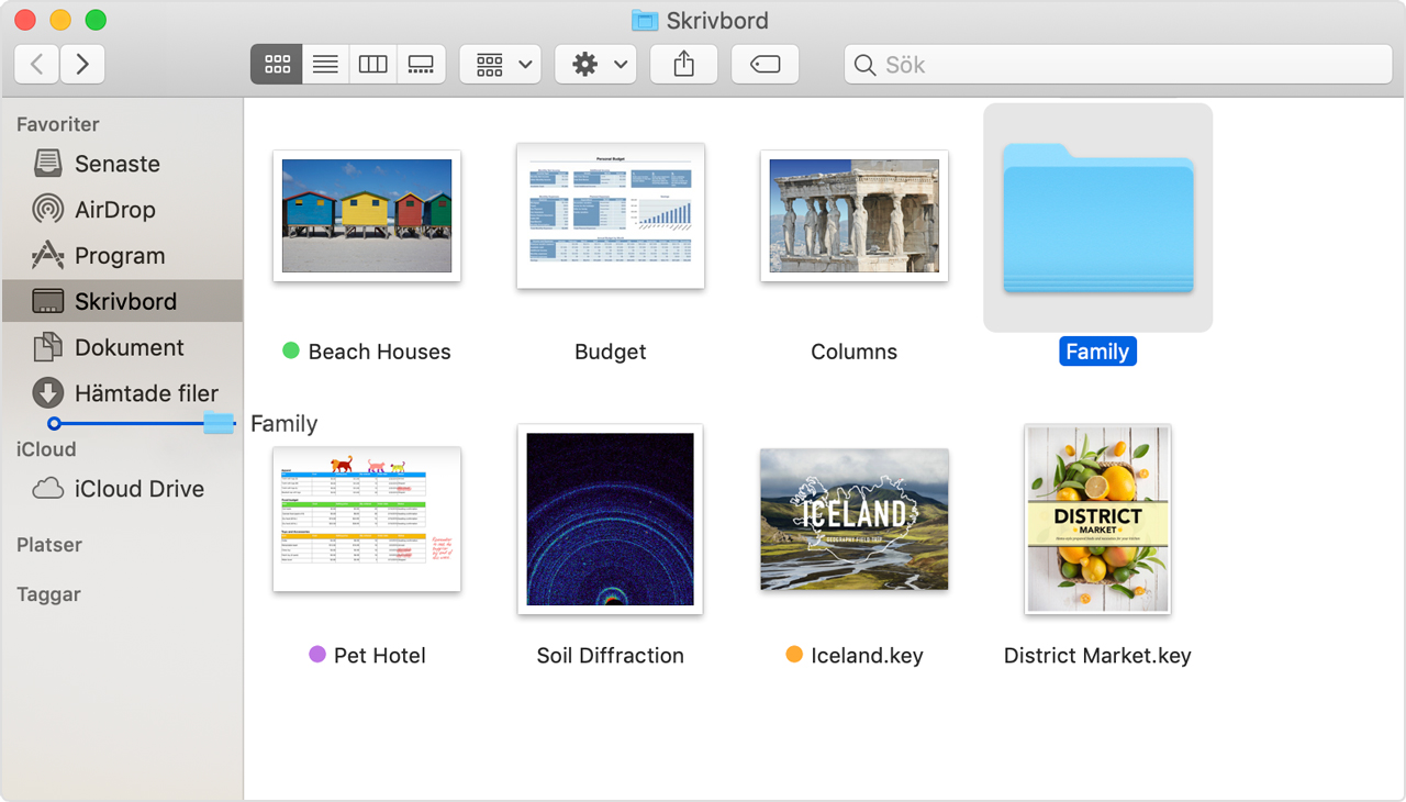 Lära känna Finder på din Mac - Apple-support (SE)