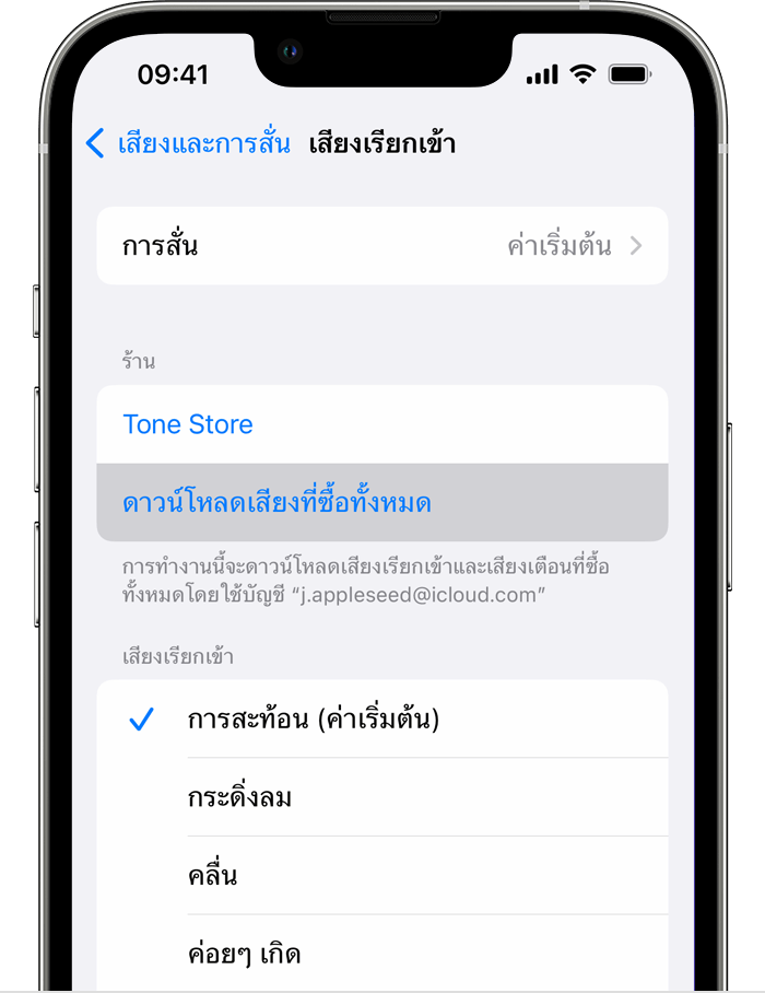 ใช้เสียงเรียกเข้าและเสียงต่างๆ กับ Iphone หรือ Ipad - Apple การสนับสนุน (Th)