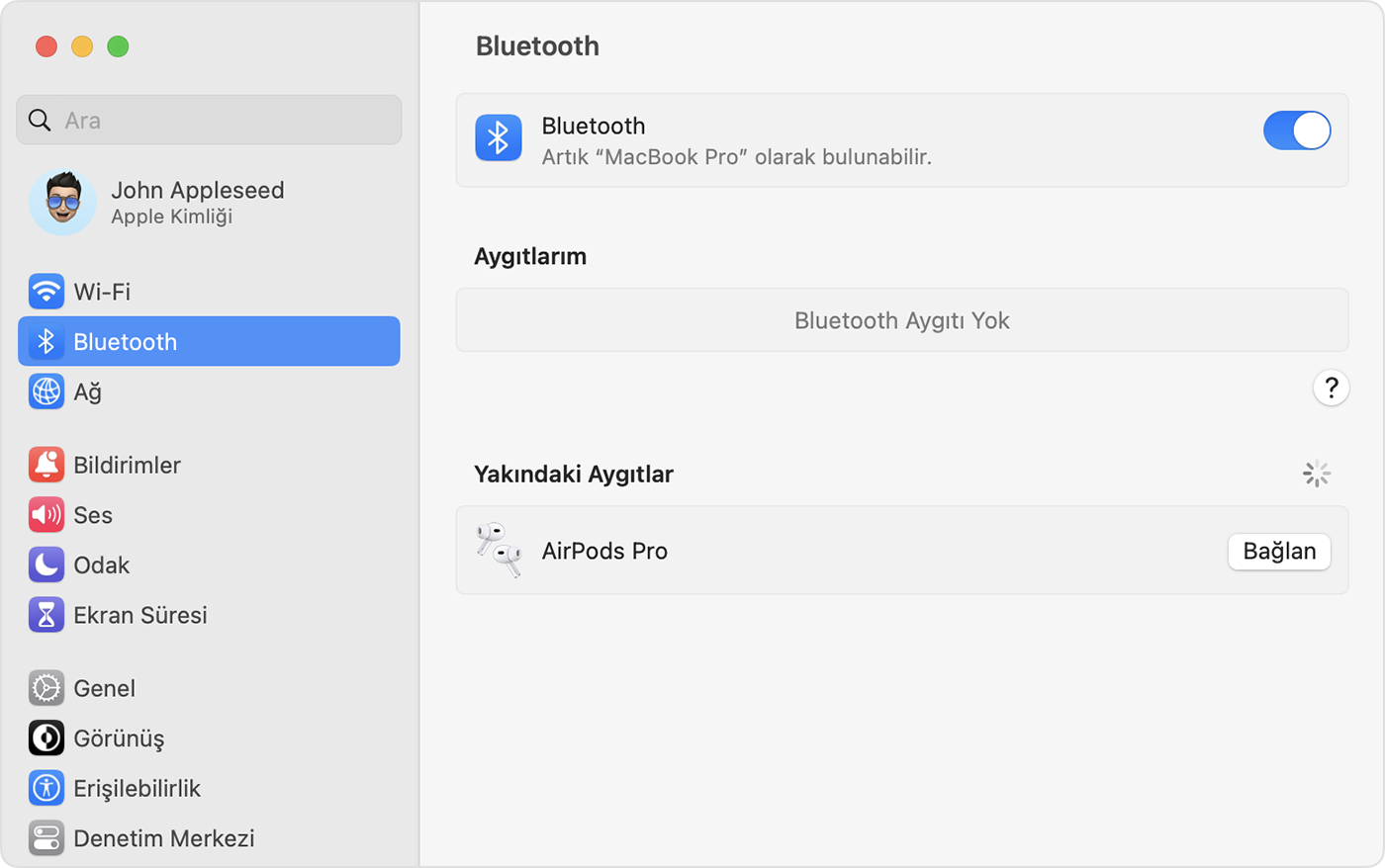AirPods'u Mac'inizle ve başka Bluetooth aygıtlarınızla kullanmak üzere  ayarlama - Apple Destek (TR)
