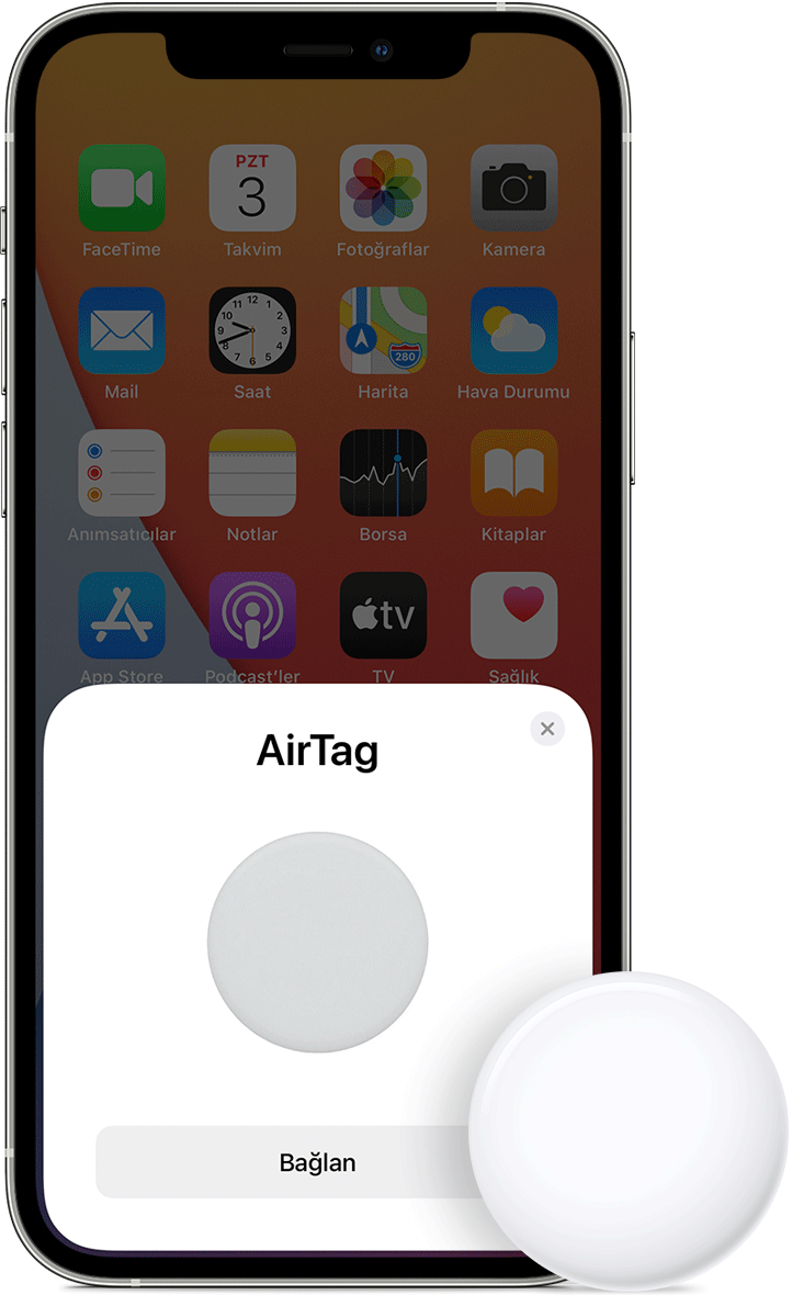 iPhone, iPad veya iPod touch'ınızla AirTag'inizi ayarlama - Apple Destek  (TR)