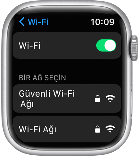 Apple Watch Wi-Fi ayarları ekranı