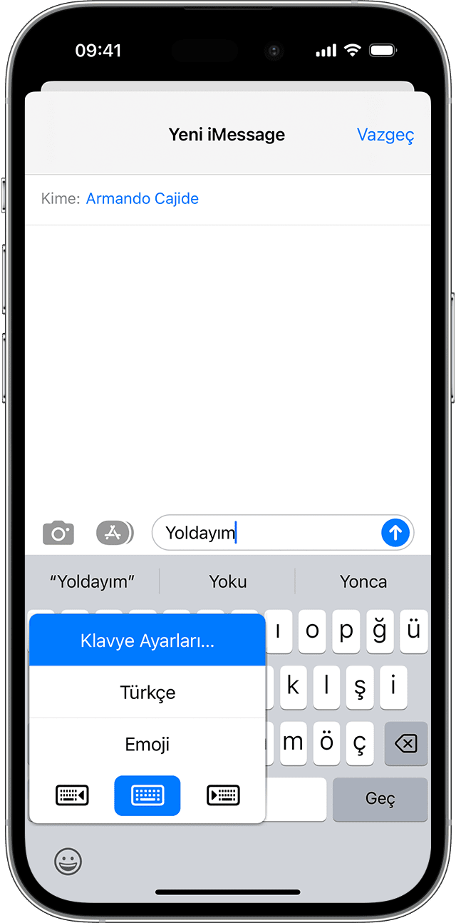 iPhone, iPad veya iPod touch aygıtınızda Otomatik Düzeltme ve metin tahmini  özelliklerini kullanma - Apple Destek (TR)
